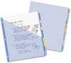A Picture of product AVE-16180 Avery® Write & Erase Big Tab™ Plastic Dividers,  5-Tab, 5 1/2 x 8 1/2