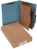 A Picture of product ACC-16026 ACCO Pressboard Classification Folders 3" Expansion, 2 Dividers, 6 Fasteners, Legal Size, Sky Blue Exterior, 10/Box