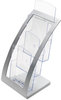 A Picture of product DEF-693645 deflecto® Three-Tier Literature Holder,  6-3/4w x 6-15/16d x 13-5/16h, Silver