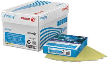 xerox™ Multipurpose Pastel Colored Paper 20 lb Bond Weight, 8.5 x 11, Yellow, 500/Ream