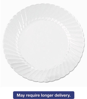 WNA Classicware® Plastic Dinnerware,  Plastic, 10.25 in, Clear, 18/Bag, 8 Bag/Carton