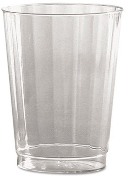 WNA Classic Crystal™ Fluted Tumblers,  10 oz., Clear, Fluted, Tall, 12/Pack