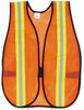 A Picture of product CRW-V201R MCR™ Safety One Size Reflective Safety Vest,  2" Reflective Strips, Polyester, Side Straps, One Size