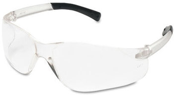 Crews® BearKat® Safety Glasses,  Wraparound, Black Frame/Clear Lens