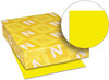 A Picture of product WAU-22531 Neenah Paper Astrobrights® Colored Paper,  24lb, 8-1/2 x 11, Solar Yellow, 500 Sheets/Ream
