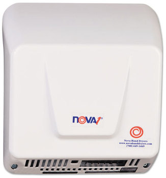 WORLD DRYER® NOVA Hand Dryer,  110-240V, Aluminum, White