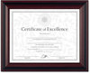 A Picture of product DAX-N15786NT DAX® Two-Tone Rosewood/Black Document Frame,  Plastic, 8 1/2 x 11, Rosewood/Black