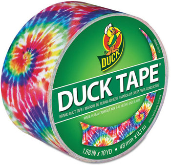 Duck® Colored Duct Tape,  9 mil, 1.88" x 10 yds, 3" Core, Love Tie Dye