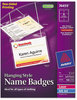 A Picture of product AVE-74459 Avery® Name Badge Holder Kits with Inserts Necklace-Style w/Laser/Inkjet Insert, Top Load, 4 x 3, WE, 100/Box