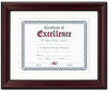 A Picture of product DAX-N3246S1T DAX® Rosewood Document Frame,  Wall-Mount, Plastic, 11 x 14, 8 1/2 x 11