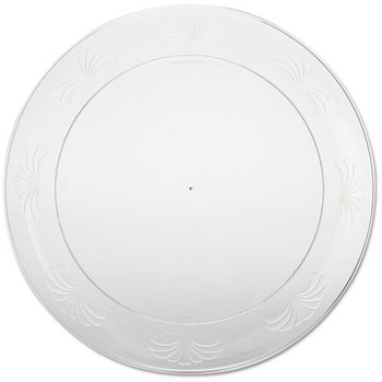WNA Designerware™ Plastic Dinnerware,  9 Inches, Clear, Round