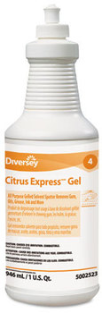 Diversey™ Citrus Express™ Gel Spotter,  Citrus Scent, 32 oz Squeeze Bottle, 6/Carton