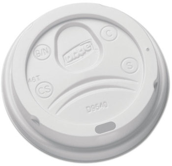 Dixie® Sip-Through Dome Hot Drink Lids,  White, 100/Pack