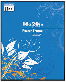 DAX® Coloredge Poster Frame,  Clear Plastic Window, 16 x 20, Black