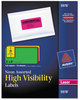 A Picture of product AVE-5978 Avery® High-Visibility ID Labels Permanent Laser 2 x 4, Asst. Neon, 150/Pack