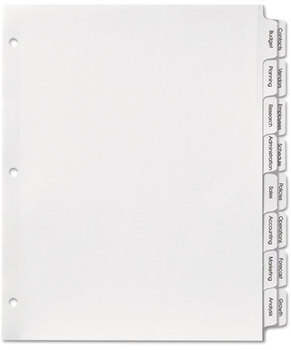 Avery® Index Maker® Print & Apply Clear Label Dividers with Double Column Tabs,  16-Tab, Letter