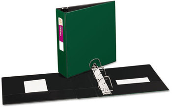 Avery® Durable Non-View Binder with DuraHinge® and Slant Rings 3 3" Capacity, 11 x 8.5, Green