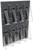 A Picture of product DEF-56201 deflecto® Stand Tall® Multi-Pocket Wall-Mount Literature Systems,  18-1/4w x 23-1/2h, Clear/Black