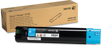 Xerox® 106R01503-10601510 Toner 106R01507 High-Yield 12,000 Page-Yield, Cyan