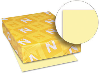 Neenah Paper Exact® Vellum Bristol Cover Stock,  67 lbs., 8-1/2 x 11, Yellow, 250 Sheets