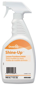 Diversey™ Shine-Up™ Furniture Cleaner,  Lemon Scent, 32 oz, Trigger Spray Bottle, 12/Carton