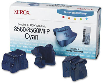 Xerox® 108R00723, 108R00724, 108R00725, 108R00726, 108R00727, 016213900 Solid Ink Stick 3,400 Page-Yield, Cyan, 3/Box