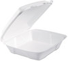 A Picture of product DCC-90HT1R Dart® Foam Hinged Lid Containers,  9.375 x 9.375 x 3, White, 200/Carton
