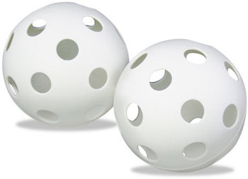 Champion Sports Plastic Balls,  9", White, 12/Set