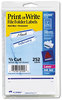 A Picture of product AVE-05200 Avery® Printable 4" x 6" - Permanent File Folder Labels 0.69 3.44, White, 7/Sheet, 36 Sheets/Pack, (5200)