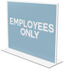 A Picture of product DEF-69301 deflecto® Stand-Up Double-Sided Sign Holder,  Plastic, 11 x 8 1/2