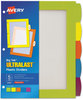 A Picture of product AVE-24900 Avery® Big Tab™ Ultralast™ Plastic Dividers 5-Tab, 11 x 8.5, Assorted, 1 Set
