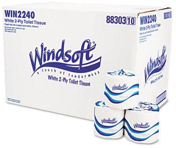 Windsoft® Facial Quality Toilet Tissue,  500 Sheets/Roll, 96 Rolls/Carton