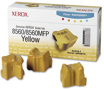 Xerox® 108R00723, 108R00724, 108R00725, 108R00726, 108R00727, 016213900 Solid Ink Stick 3,400 Page-Yield, Yellow, 3/Box