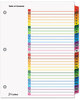 A Picture of product CRD-60118 Cardinal® OneStep® Printable Table of Contents and Dividers,  31-Tab, 1-31, Letter, Multicolor, 31/Set