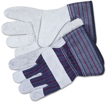 Memphis™ Men's Split Leather Palm Gloves,  Gray, Pair