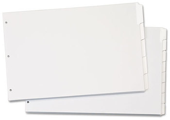 Cardinal® Write 'n Erase® Tabloid Index Dividers,  8-Tab, White
