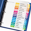 A Picture of product AVE-11197 Avery® Customizable Table of Contents Ready Index® Multicolor Dividers with Printable Section Titles TOC Tab 15-Tab, 1 to 15, 11 x 8.5, White, Traditional Color Tabs, 6 Sets