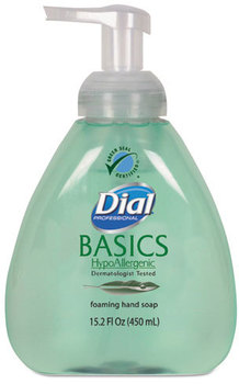 Dial® Professional Basics Foaming Hand Soap,  Honeysuckle, 15.2 oz Pump Bottle, 4/Case