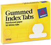 A Picture of product AVE-59102 Avery® Write-On Gummed Index Tabs,  1/2 in, White, 50/Pack