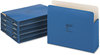 A Picture of product WLJ-66BL Wilson Jones® ColorLife® Expanding File Pockets,  Straight Tab, Letter, Dark Blue, 10/Box