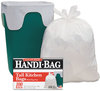 A Picture of product WBI-HAB6DK50 Handi-Bag Drawstring Kitchen Bags,  13 gal, 0.6 mil, 24 x 27 2/5, White, 50/BX, 6 BX/CT