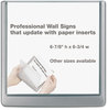 A Picture of product DBL-497837 Durable® Click Sign Holder For Interior Walls,  6 3/4 x 5/8 x 6 7/8, Gray