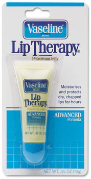 Vaseline® Lip Therapy® Advanced Lip Balm,  0.35 oz Tube, Regular Flavor, 72/Carton