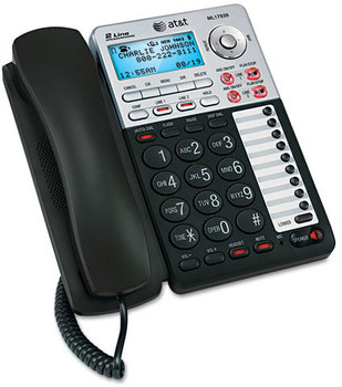 AT&T® ML17939 Two-Line Speakerphone with Caller ID and Digital Answering System,