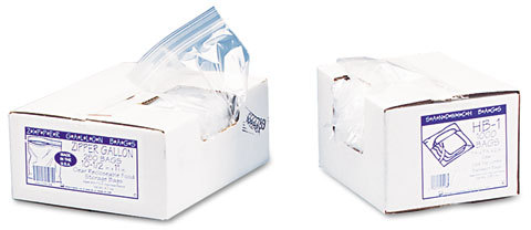 Handi-Bag Resealable Clear Plastic Storage Bags, 1 gal, 1.75 mil, 10.5 x  11, Clear, 250/Box (ZIP1GS250)