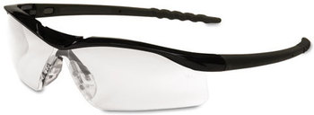 Crews® Dallas™ DL1 Series Safety Glasses. Black Frame with Clear Lens.
