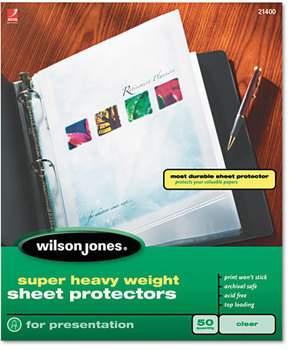 Wilson Jones® Super Heavy Sheet Protectors,  Letter, 50/Box