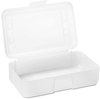 A Picture of product AVT-34104 Advantus® Gem™ Pencil Box,  Clear, 8 1/2 x 5 1/2 x 2 1/2