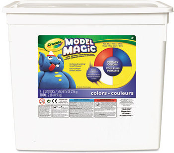 Crayola® Model Magic® Modeling Compound,  8 oz each Blue/Red/White/Yellow, 2lbs.