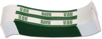 Coin-Tainer® Currency Straps,  Green, $200 in Dollar Bills, 1000 Bands/Pack